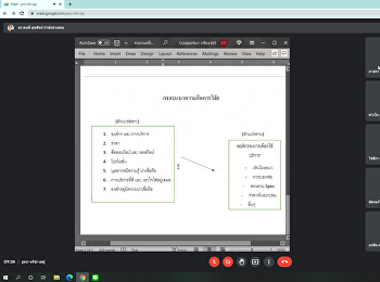 บรรยากาศการเรียการสอน Online วิชา
MBA5604 ระเบียบวิธีวิจัย